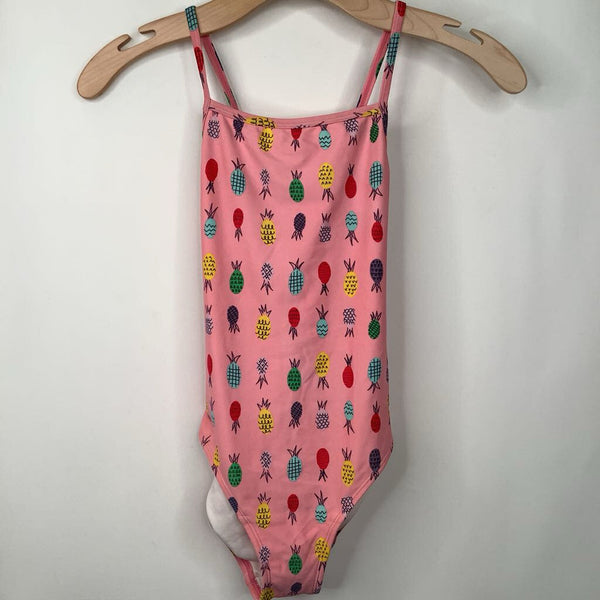 Size 10 (140): Hanna Andersson Pink/Colorful Pineapples 1pc Swimsuit