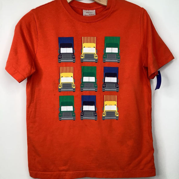 Size 12 (150): Hanna Andersson Orange Truck Print T-Shirt