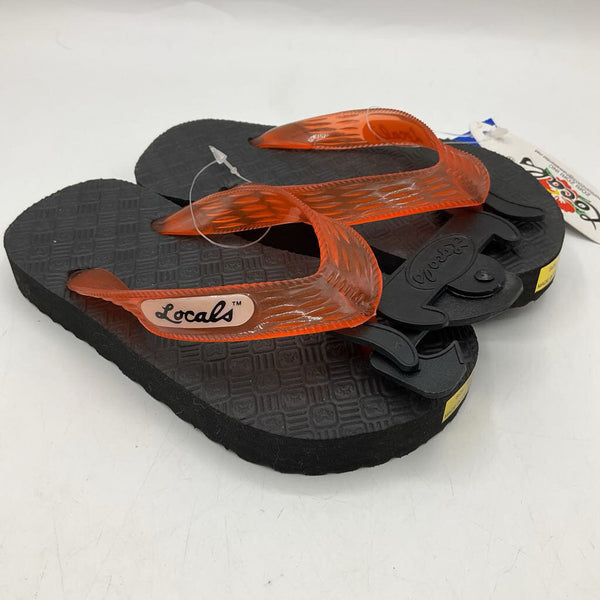 Size 6.5: Locals Black/Orange Sandals-NEW W/Tag