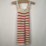 Size 5: Zara Creme/Red Striped Knitted Shortalls