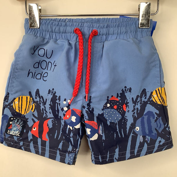 Size 12m Tuc Tuc Blue Fish Draw String Swim Trunks