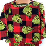 Size 3: The Grinch Red Green Black Fleece 2pc Pjs