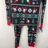 Size 5 (110): Hanna Andersson Black/Holiday Gnomes Print 2pc PJs