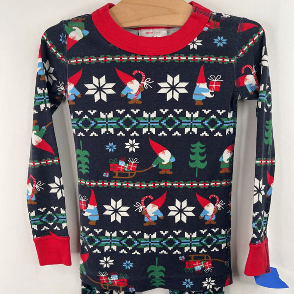 Size 4 (100): Hanna Andersson Black/Holiday Gnomes Print 2pc PJs