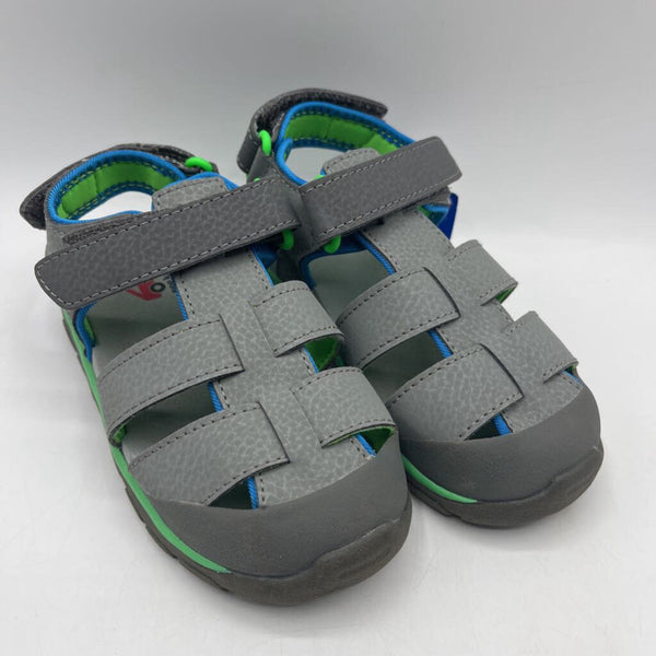 Size 10: See Kai Run Grey/Blue Velcro Strap Sandals