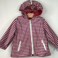Size 12-18m: Zara Pink/White Checkered Zip-Up Rain Coat