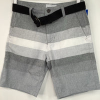 Size 7: Distortion Grey/White Striped Shorts
