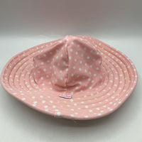 Size 0-12m: Ruffle Butts Pink/White Striped Sun Hat