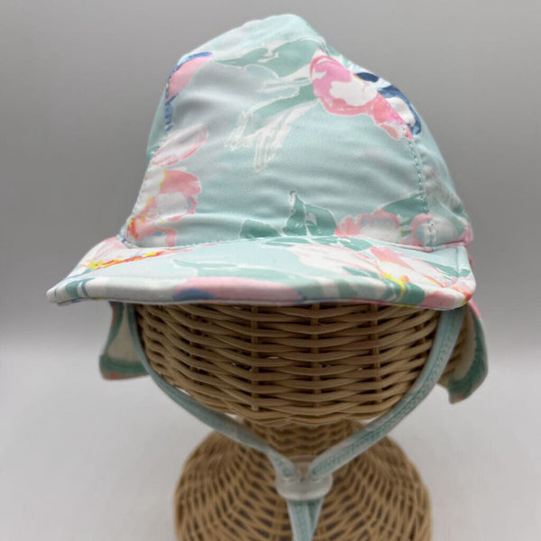 Size 0-12: Mullymook Blue/Pink Floral Sun Hat