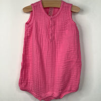 Size 12-18m: Primary Pink Tank Short Romper