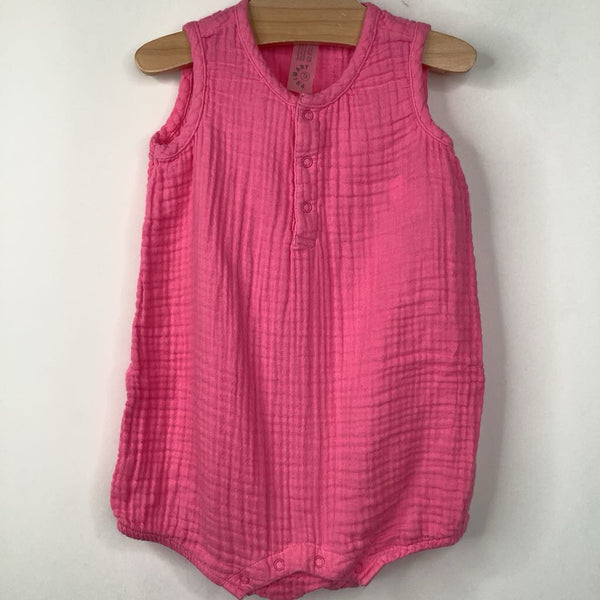 Size 12-18m: Primary Pink Tank Short Romper