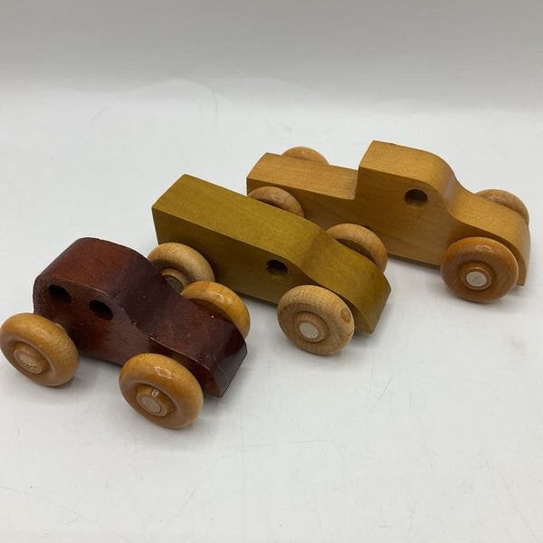 Wooden 3pc Cars
