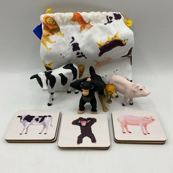 Lovevery Montessori Animal Match/Drawstring Bag