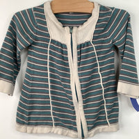 Size 18-24m: Plum Bunny Blue Grey Zip-Up Sweater