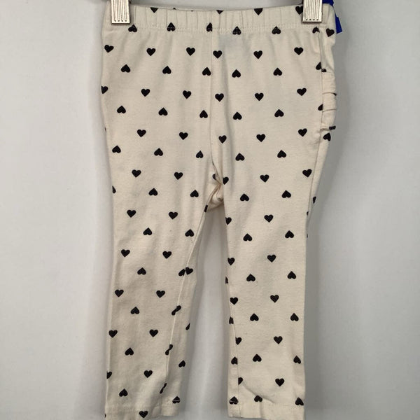 Size 12-18: Old Navy White Black Heart Pattern Leggings