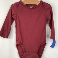 Size 6m: H&M Burgundy Long Sleeve Onesie