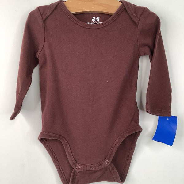 Size 6m: H&M Brown Long Sleeve Onesie