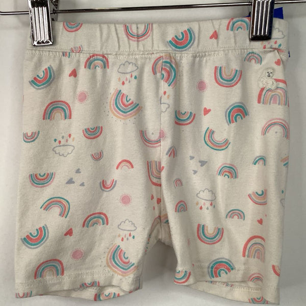 Size 2: Gap White Rainbow Cartwheel Shorts