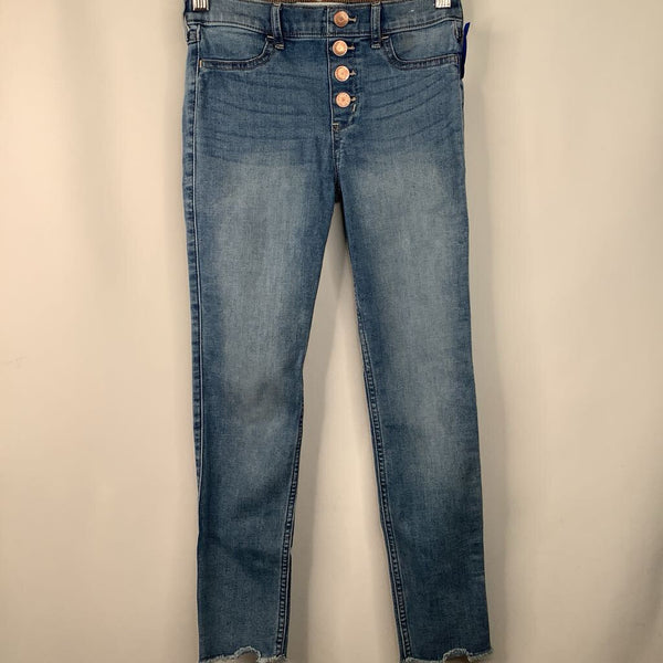 Size 9-10: Abercrombie Kids Blue Pull-On Skinny Jeans