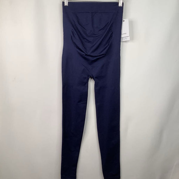 Size L: Blanqi Blue Over The Belly Support Maternity Leggings -NEW (Retails 79.00)