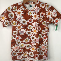 Size 9-10: For You Brown/White Floral T-Shirt