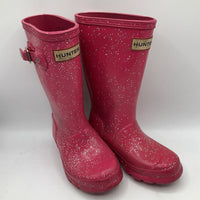 Size 10: Hunter Pink Sparkle Rain Boots