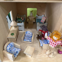 Childcraft Wooden Dollhouse W/Assorted Accessories