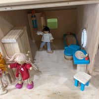 Childcraft Wooden Dollhouse W/Assorted Accessories