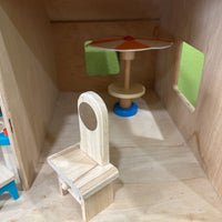 Childcraft Wooden Dollhouse W/Assorted Accessories