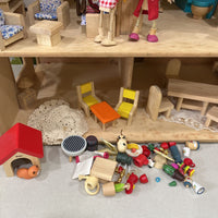 Childcraft Wooden Dollhouse W/Assorted Accessories