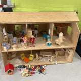 Childcraft Wooden Dollhouse W/Assorted Accessories