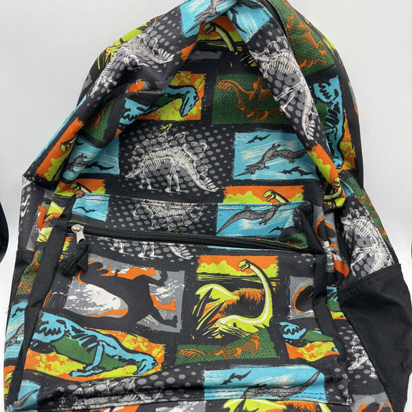 Black/Colorful Dinosaurs Backpack