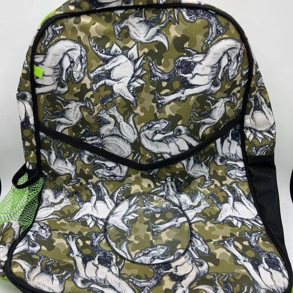 Green Camo Dinosaur Backpack Set
