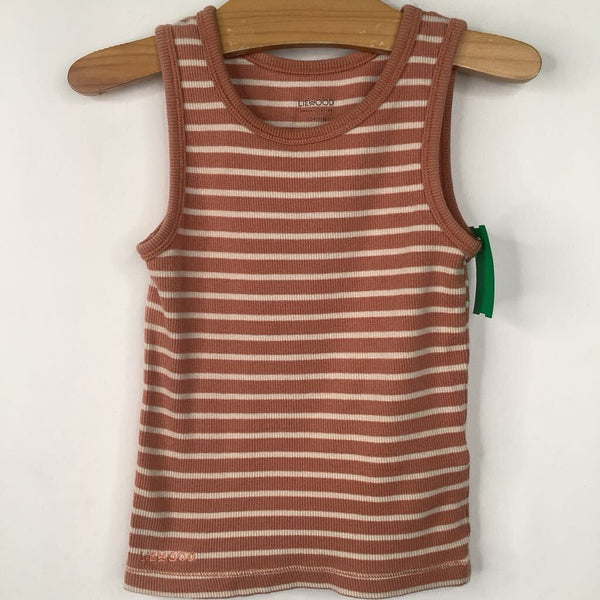 Size 4-5: Miemood Brown/White Striped Tank Top