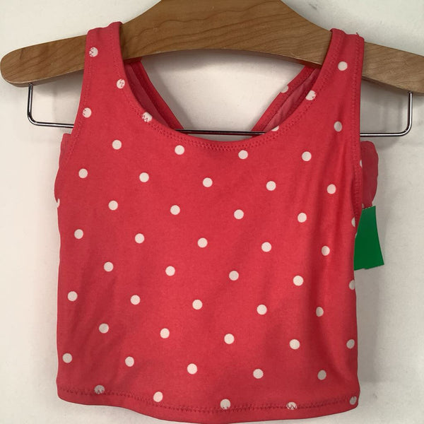 Size 2-3: Primary Pink/White Polka Dots 2pc Swimsuit