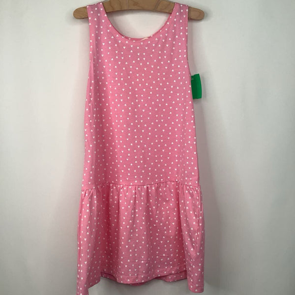 Size 6-8: H&M: Pink/White Hearts Tank Dress