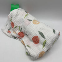 Aden + Anais White Fruit Patterned Swaddle Blanket