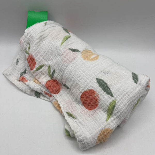 Aden + Anais White Fruit Patterned Swaddle Blanket