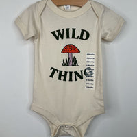 Size 6m: Bella + Canvas Creme "Wild Thing" Mushroom Onesie