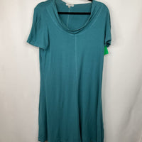 Size M: Heartstring Blue Short Sleeve Dress