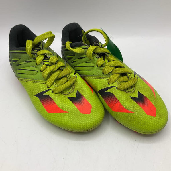 Size 12: Adidas Green/Orange Lace-Up Soccer Cleats
