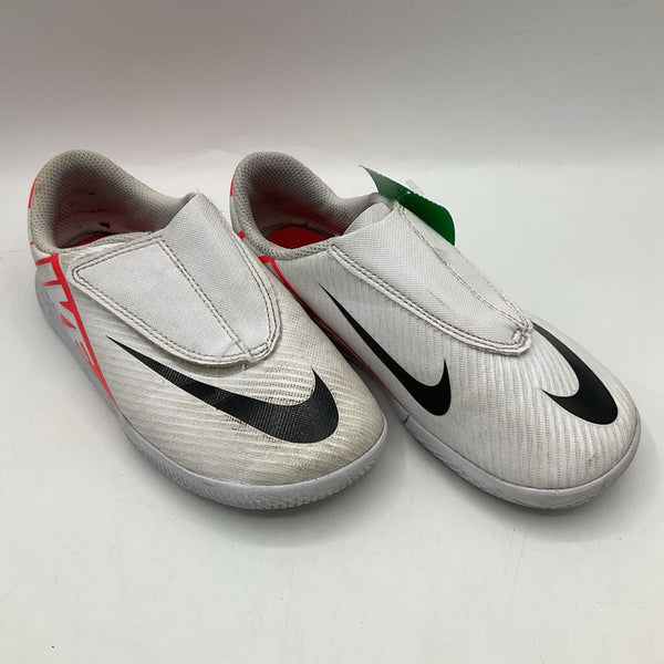 Size 12: Nike Black/White/Orange Velcro Strap Indoor Soccer Cleats