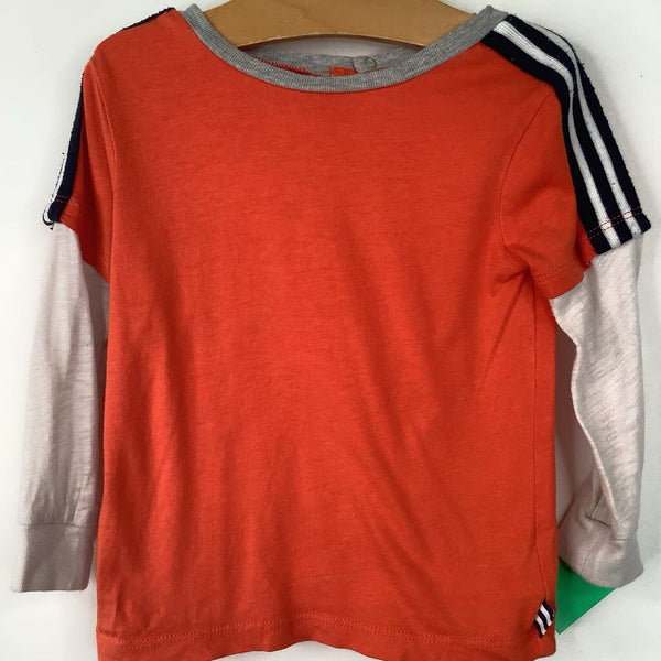 Size 12-18m: Splendid Orange/Blue Striped Long Sleeve Shirt