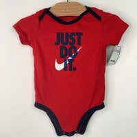 Size 18m: Nike Red "Just Do It" Onesie