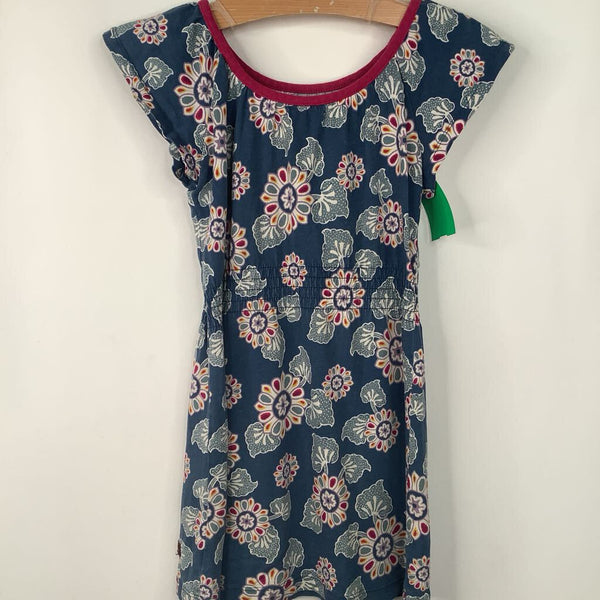 Size 3: Tea Blue Floral Print Short Sleeve Dress