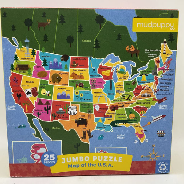 Mudpuppy Map Of The USA 25pc Puzzle