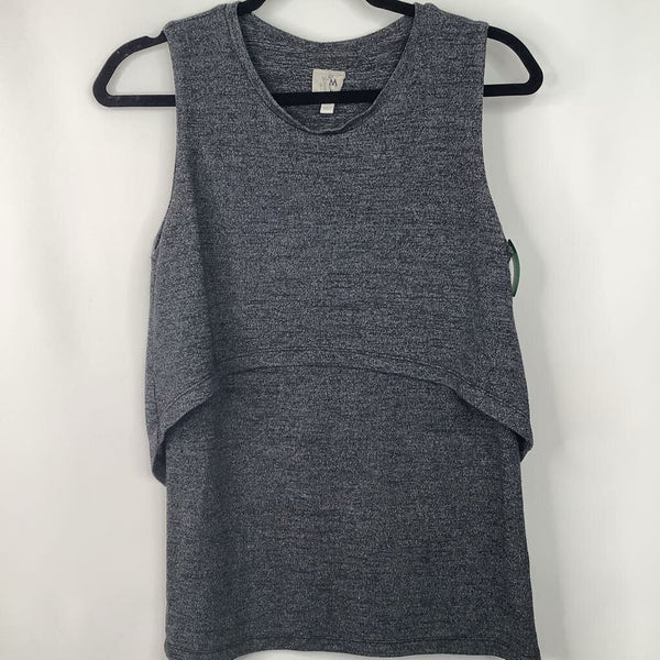 Size XS: Moms The Word Grey Nursing Tank Top