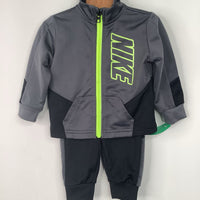 Size 6m: Nike Grey/Black/Neon Yellow 2pc Set