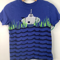 Size 8 (130): Hanna Andersson Blue/Silver Submarine T-Shirt
