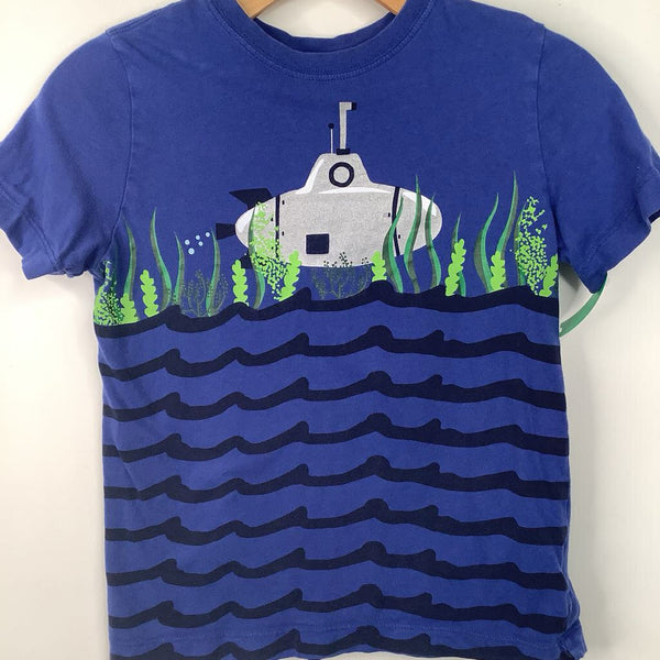 Size 8 (130): Hanna Andersson Blue/Silver Submarine T-Shirt